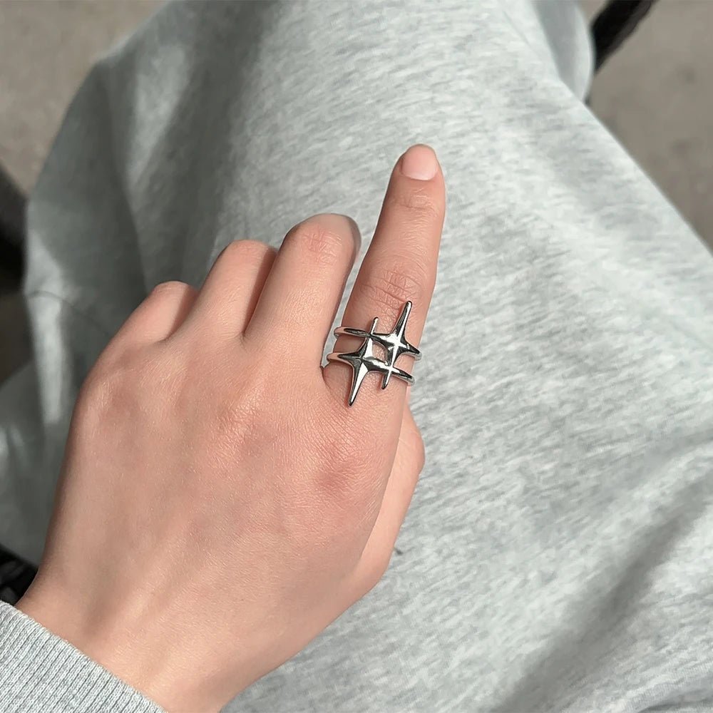 Adjustable Punk Star Ring