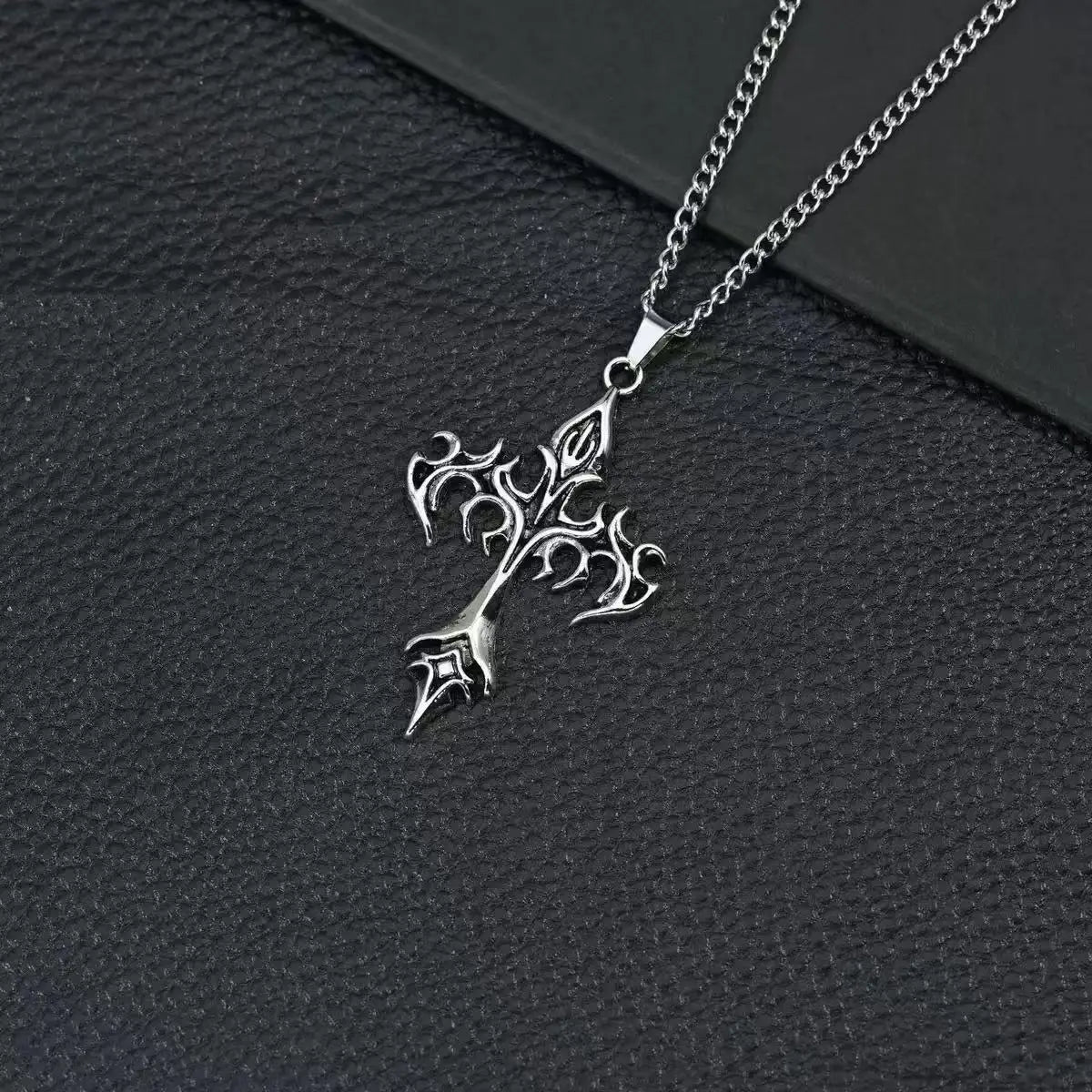 Flame Cross Necklace